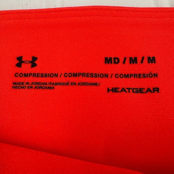Under Armour Women's HeatGear Compression Leggings Orange Size M - Picture 2 of 6